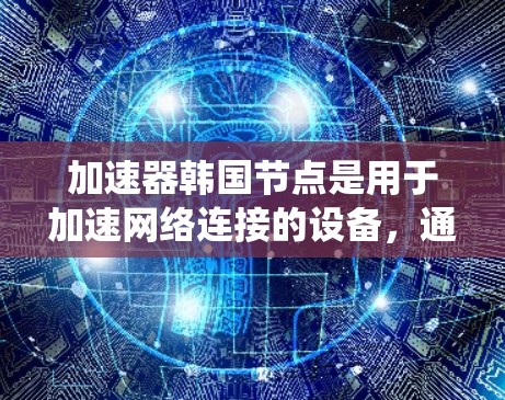 加速器韩国节点是用于加速网络连接的设备，通常提供多种加速服务，如免费的、付费的或利用第三方服务的加速工具。以下是对加速器韩国节点的系统性总结