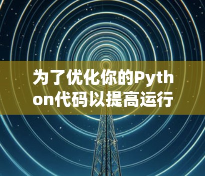 为了优化你的Python代码以提高运行速度，可以采用以下方法