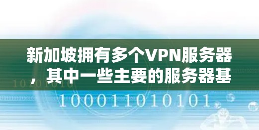 新加坡拥有多个VPN服务器,其中一些主要的服务器基于新加坡自身的高速网络,旨在提供多样的网络功能。以下是对新加坡VPN服务器的详细介绍 新加坡拥有多个VPN服务器,其中一些主要的服务器基于新加坡自身的高速网络,旨在提供多样的网络功能。以下是对新加坡VPN服务器的详细介绍